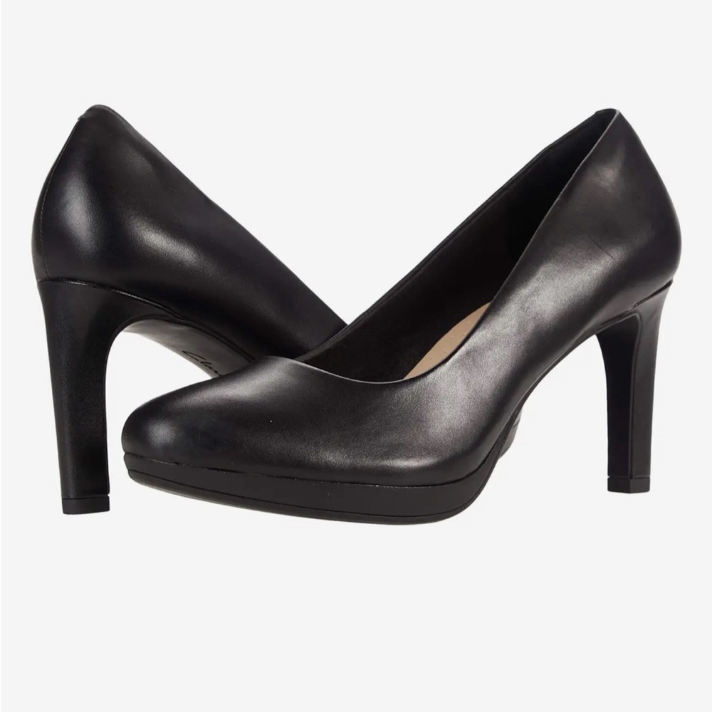 Clarks Amber Joy Black Pumps